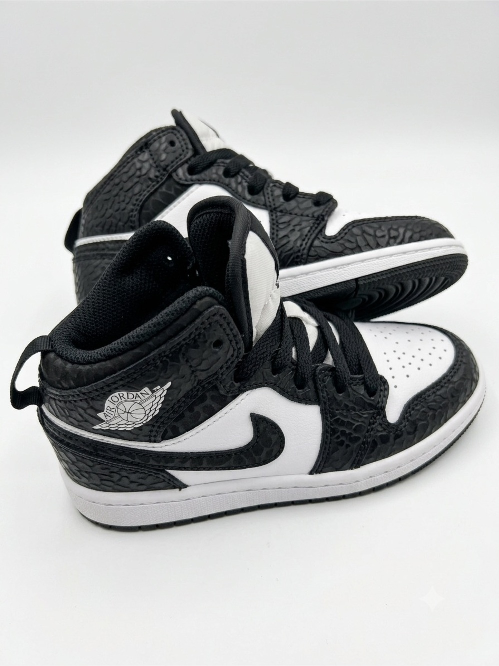 Nike Jordan 1 Preschooler High-Top Sneakers Black White Size 12C FB9910-001